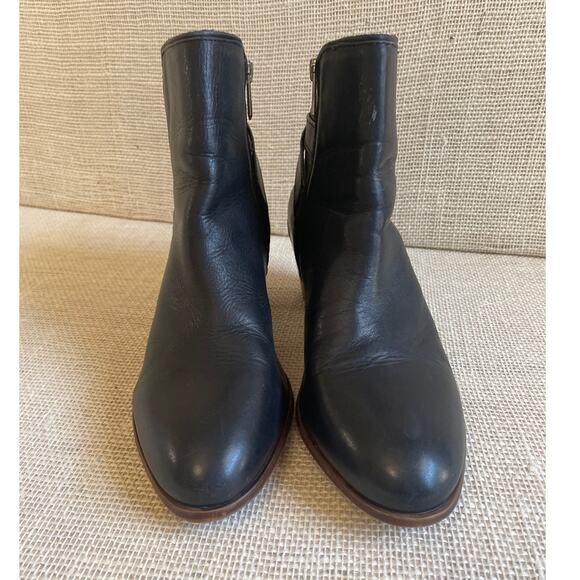 Sam Edelman "Marlene" Black Leather Buckle Round Toe Ankle Booties Size 9.5 M - Picture 5 of 10